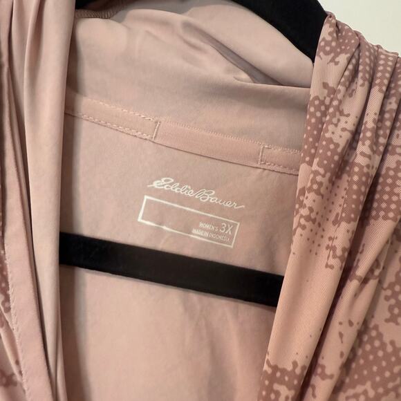 Eddie Bauer Women's Solarflex Long Sleeve Print Hoodie NEW Pink Plus 3X UPF - Picture 2 of 9